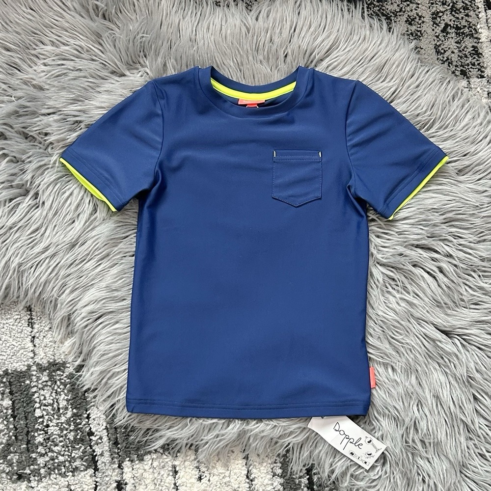 Sunuva‎ Unisex Youth Navy Short Sleeve Rashguard Swim Top Size 5T ($66)